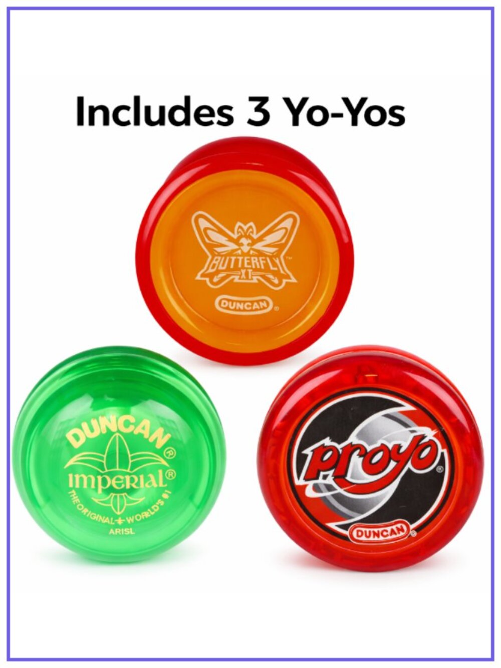 Duncan Yo-Yo Set of 3 Mixed Yo-Yos New Sealed For Age 6+